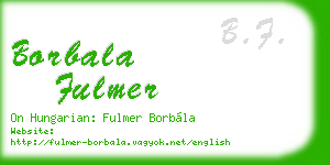 borbala fulmer business card